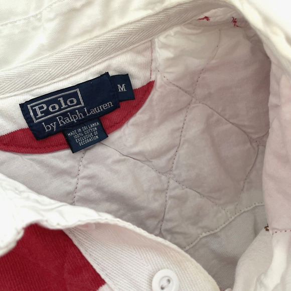Vintage Polo by Ralph Lauren Rugby Shirt Bold Stripe Polo Size M Cotton 90s - Picture 14 of 15
